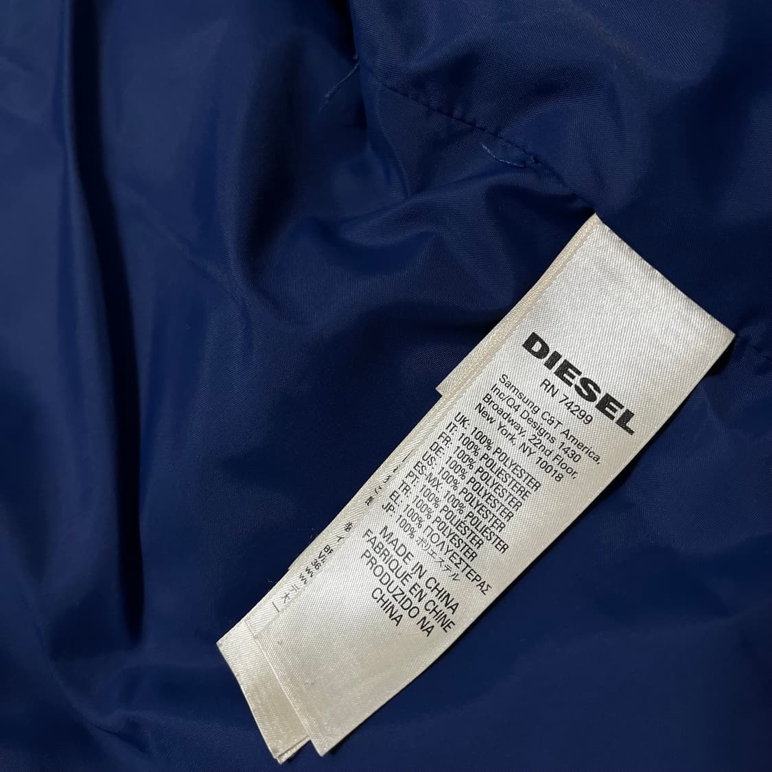 디젤 키즈 와펜 다운 후드패딩 점퍼 유광 블랙 6세 상품이미지7