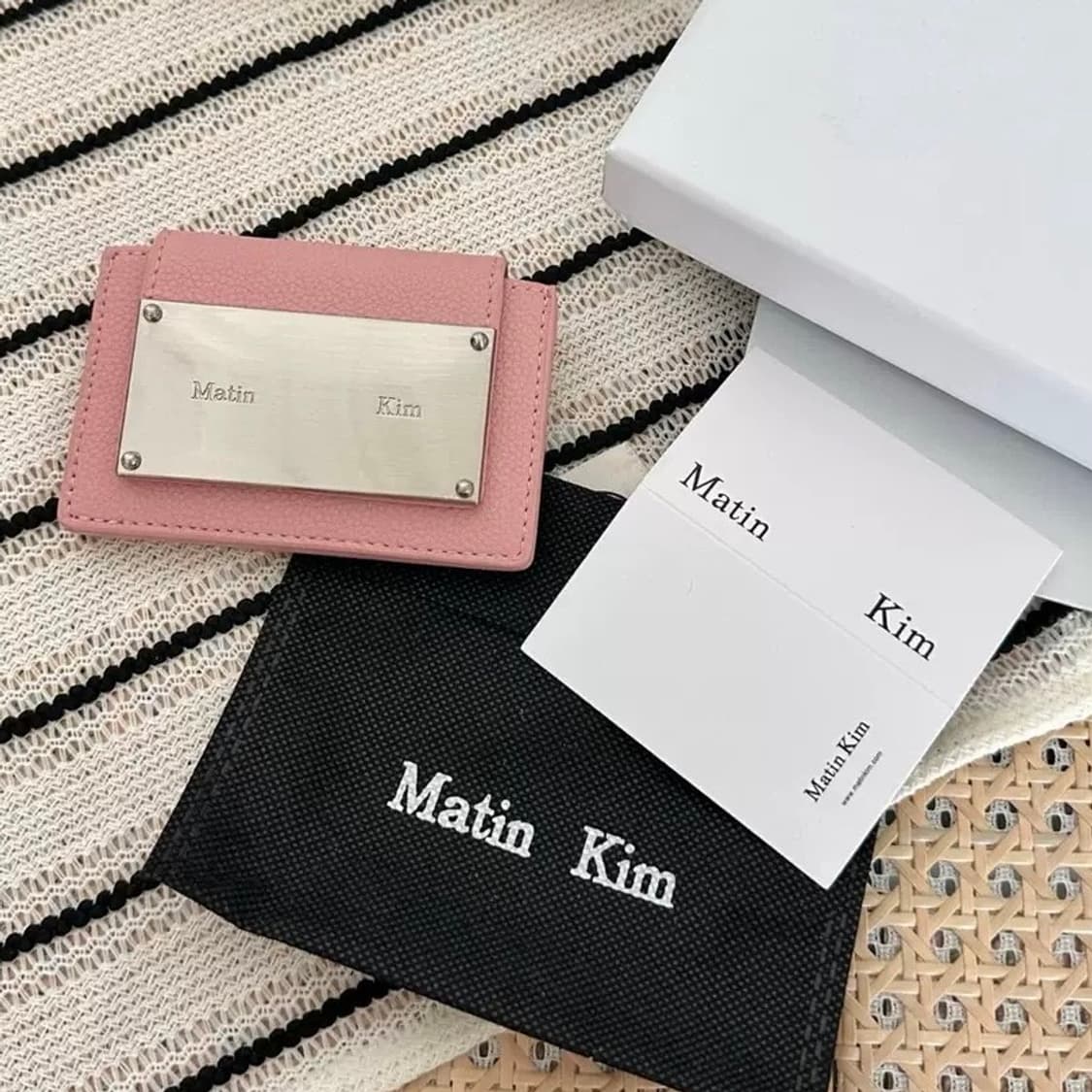 마뗑킴 matin kim 아코디언 월렛 핑크 상품이미지1