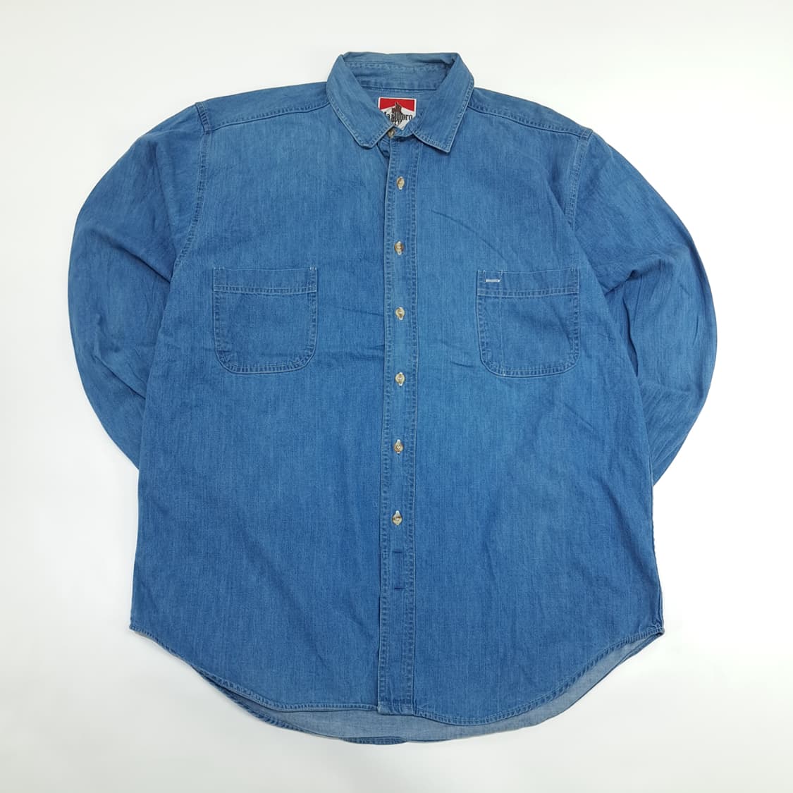 CN111 L 말보로 클래식 90s USA 데님 긴팔 워크 셔츠 상품이미지1