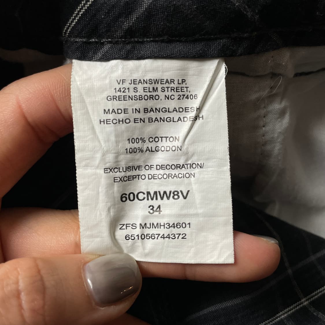 WRANGLER 랭글러 빈티지 차콜 체크 카고 하프팬츠 A00729 상품이미지8