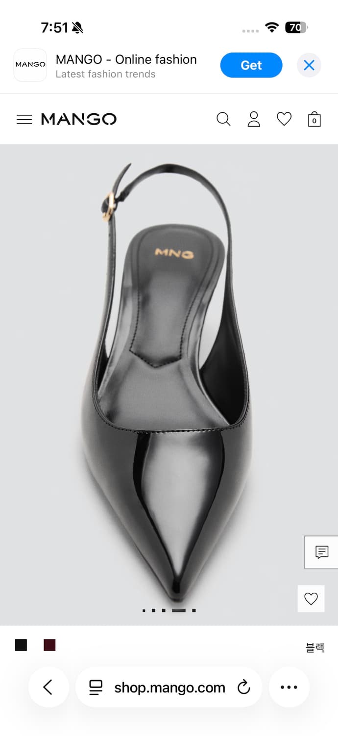 망고 키튼힐 블랙 37 상품이미지1