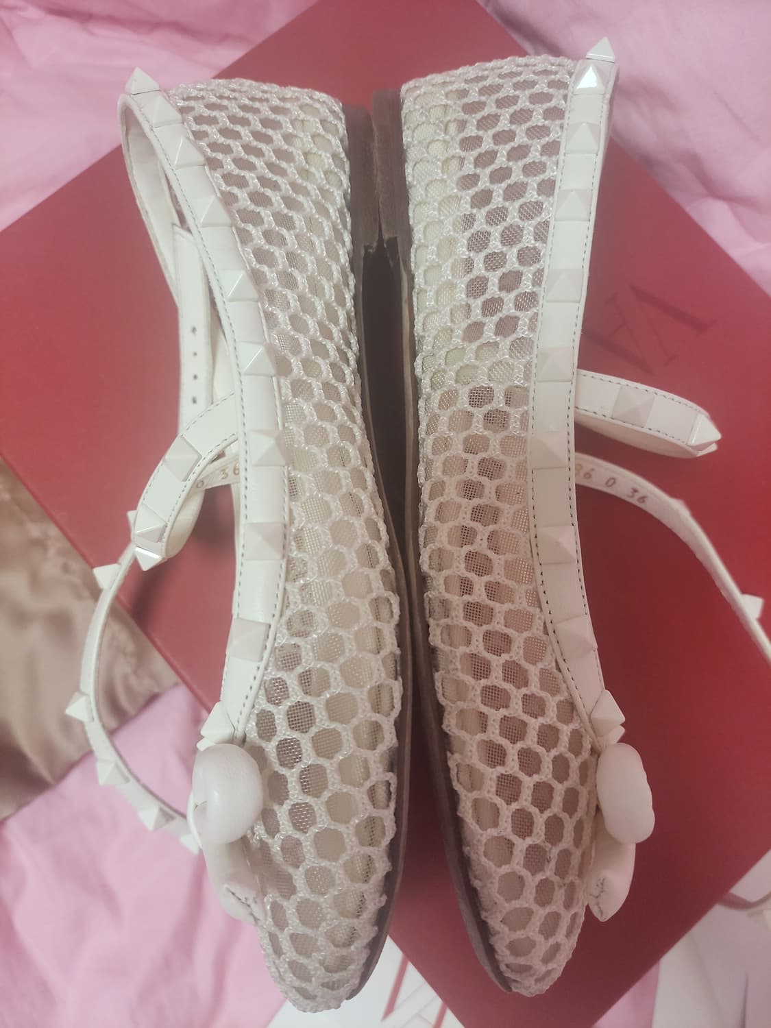 정품)급처5번정도신음!발렌티노 차정원 리본발레리나메리제인플랫슈즈 인보이스 상품이미지8