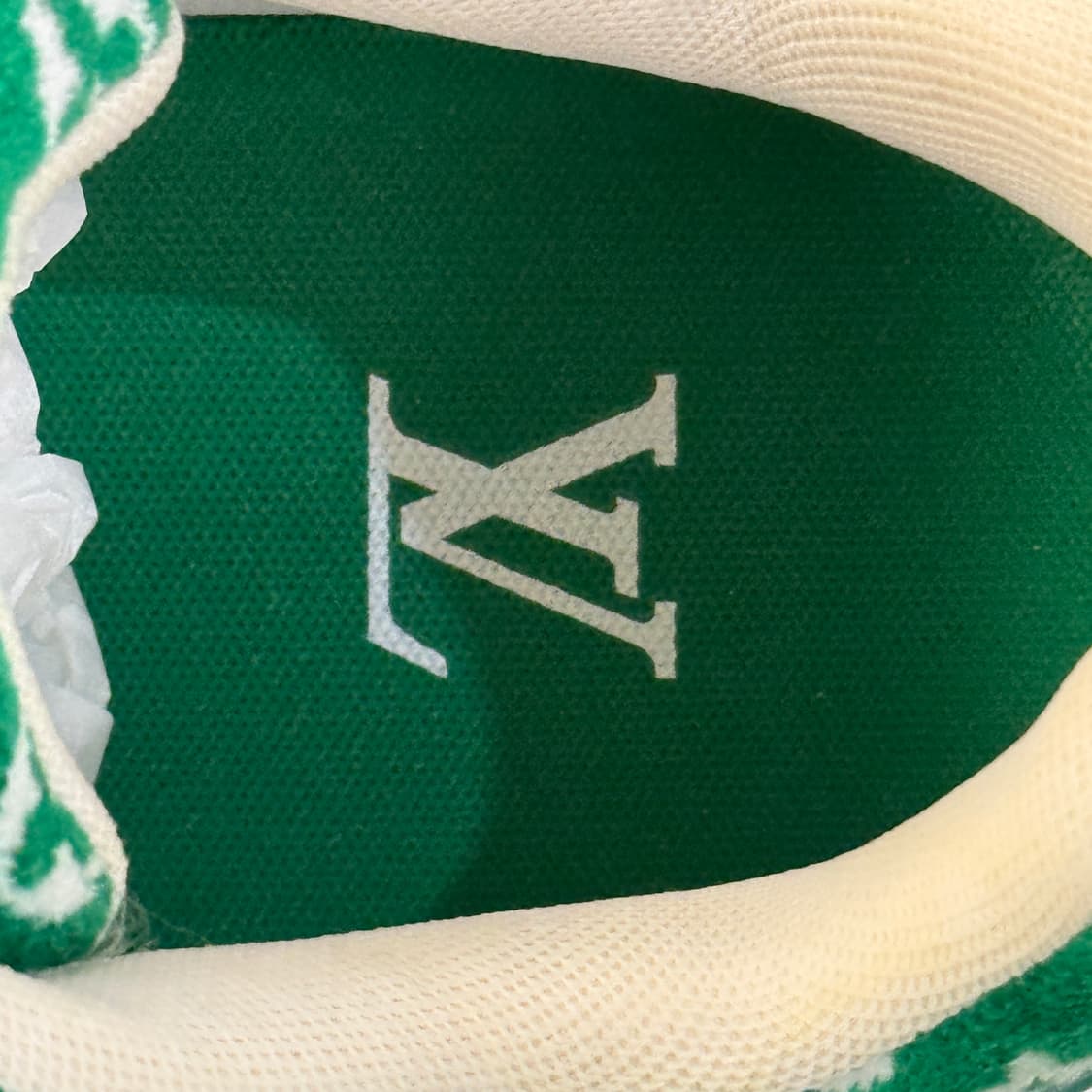 (260) 루이비통 벨벳 트레이너 스니커즈 그린 상품이미지10