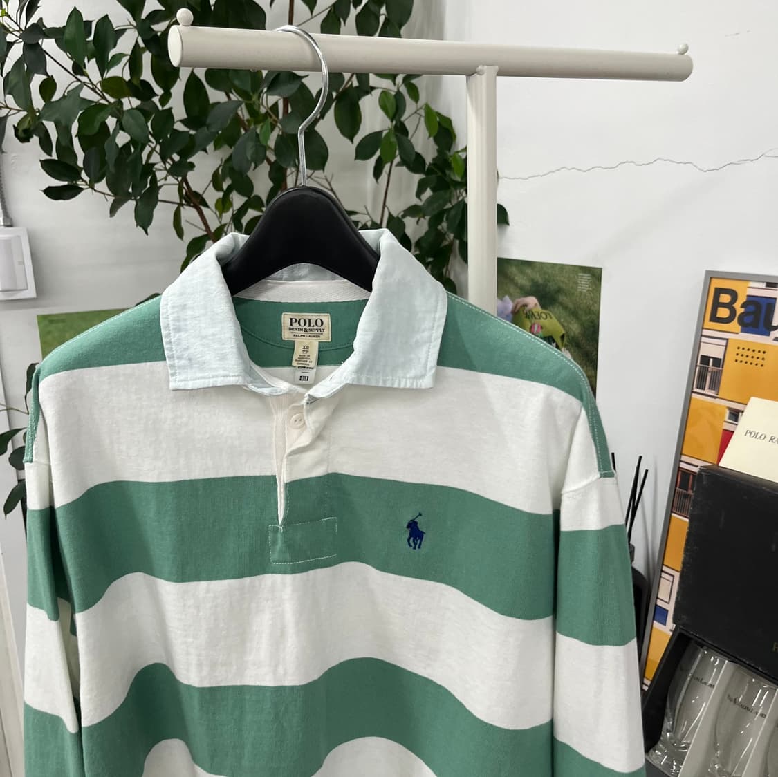 폴로랄프로렌 우먼 크롭 럭비셔츠 XS 상품이미지2
