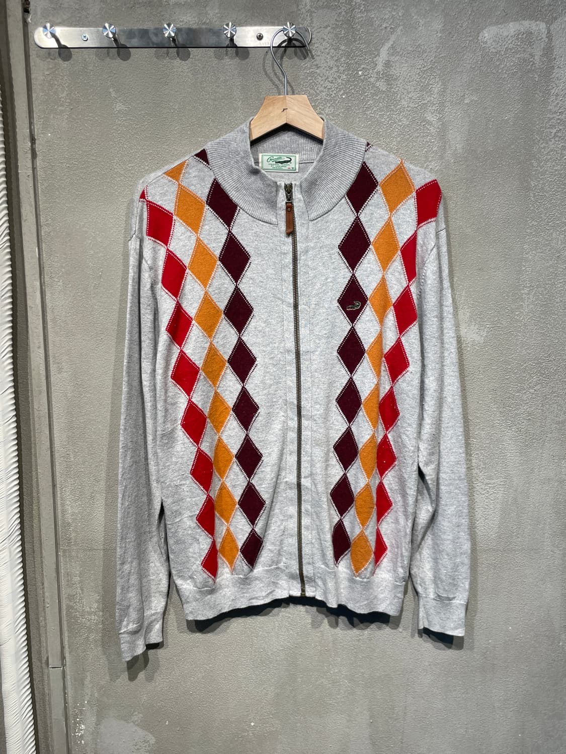 크로코다일 아가일 패턴집업 상품이미지1