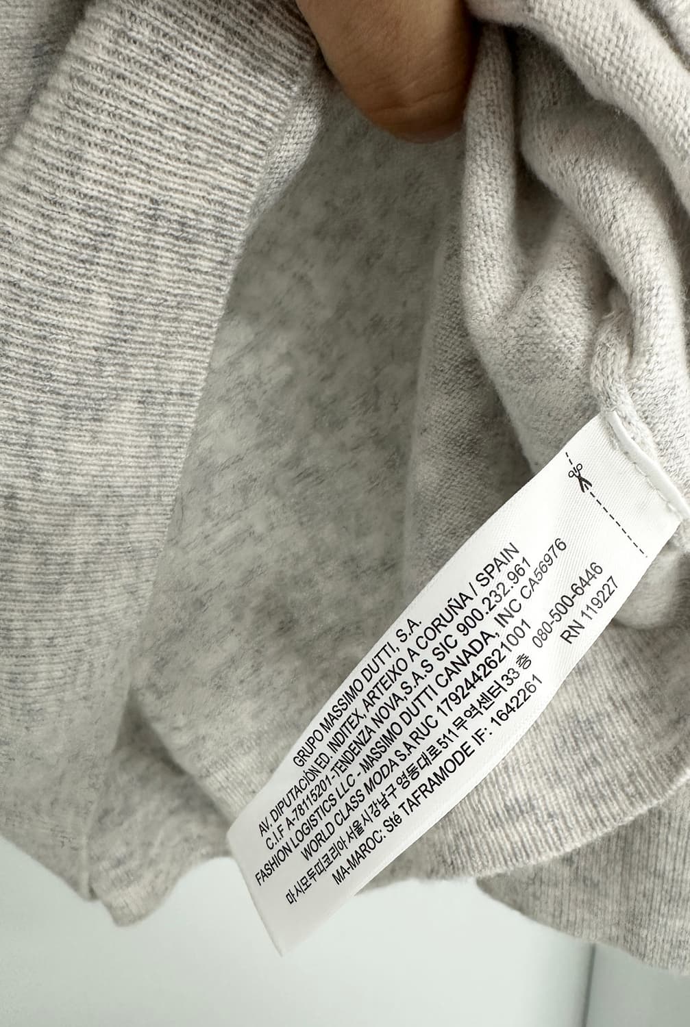 [마시모두띠] 남성 캐시미어 혼방 니트 / 드라이완료 상품이미지5