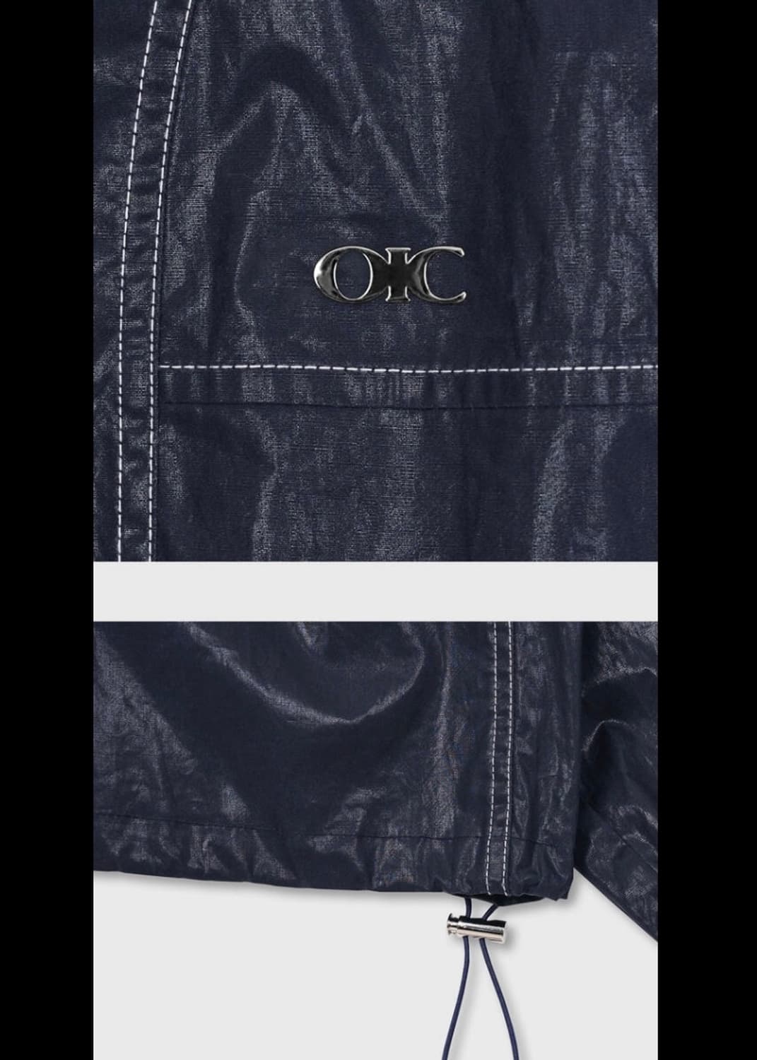 OIC 유광 코팅 크롭 바람막이 S 상품이미지4