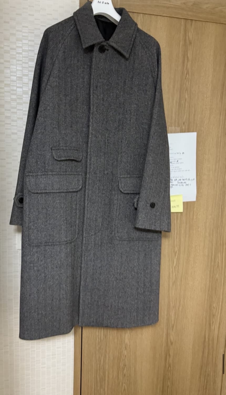 아트이프액츠 발마칸 코트 차콜 헤링본 XL 상품이미지1