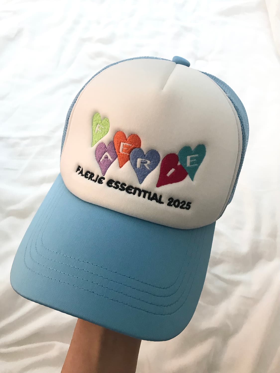 Shopfaerie 샵페어리 트럭커 캡 모자 블루 상품이미지2