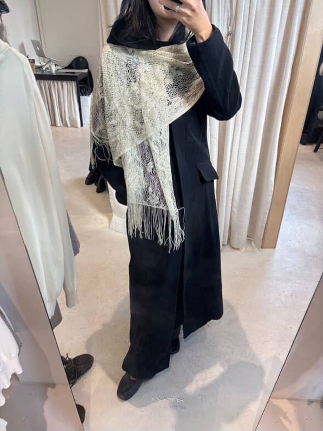 Vintage flower lace scarf 상품이미지1