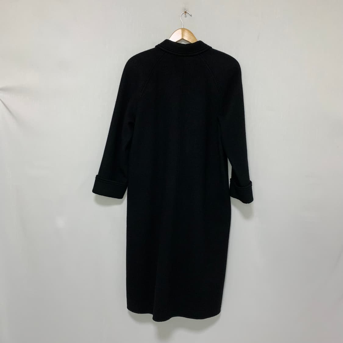 FERRAT 빈티지 캐시미어 100% 블랙 롱 코트 남녀공용 상품이미지10