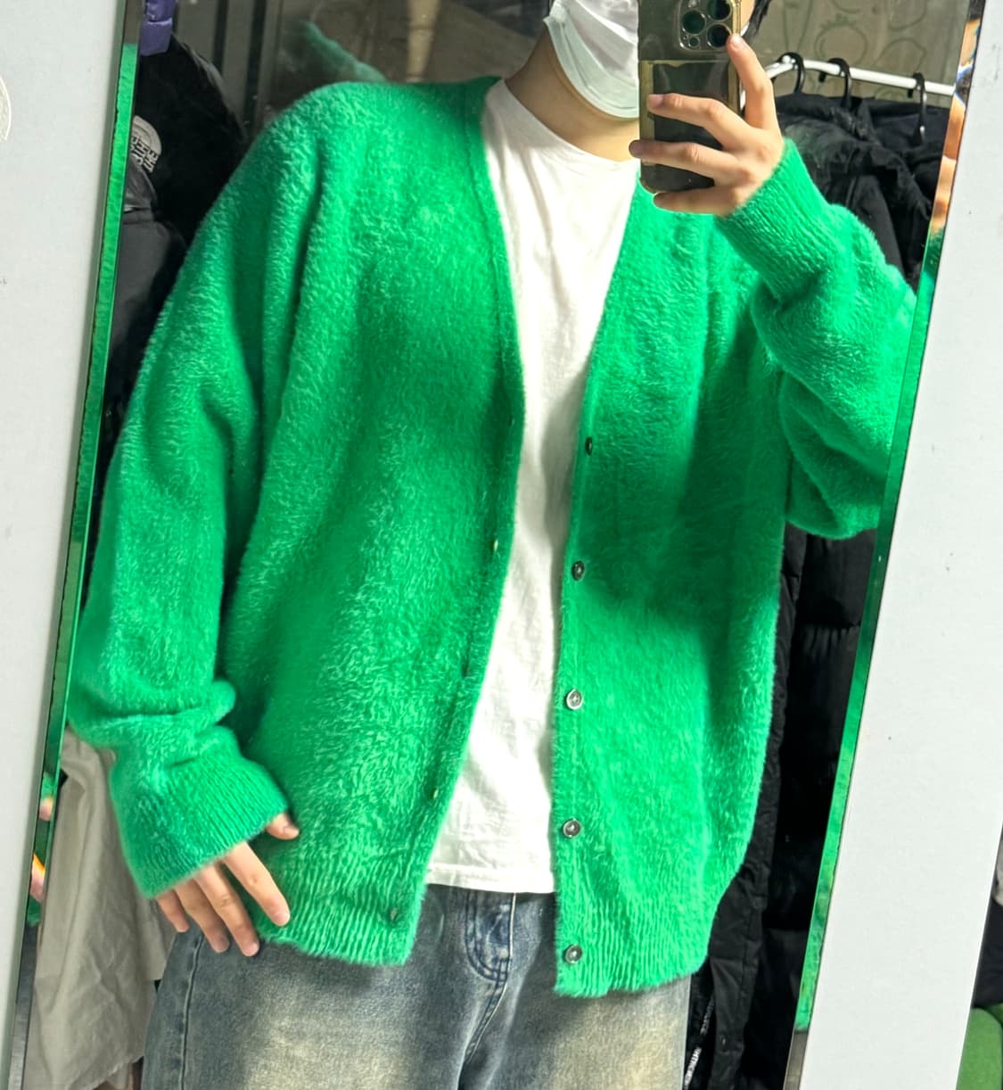 스투시 21ss 쉐기 가디건 켈리 상품이미지2