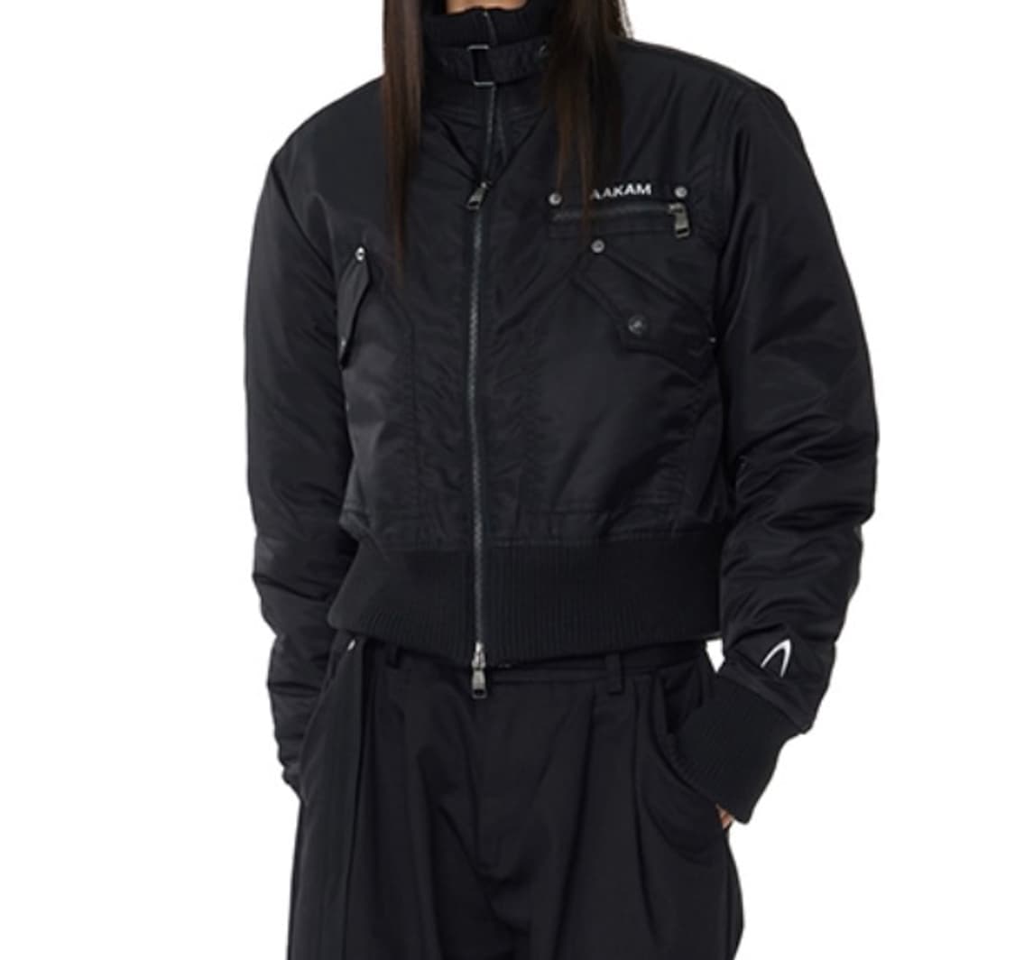 아캄 High-Neck Bomber Jacket (Black) 상품이미지2