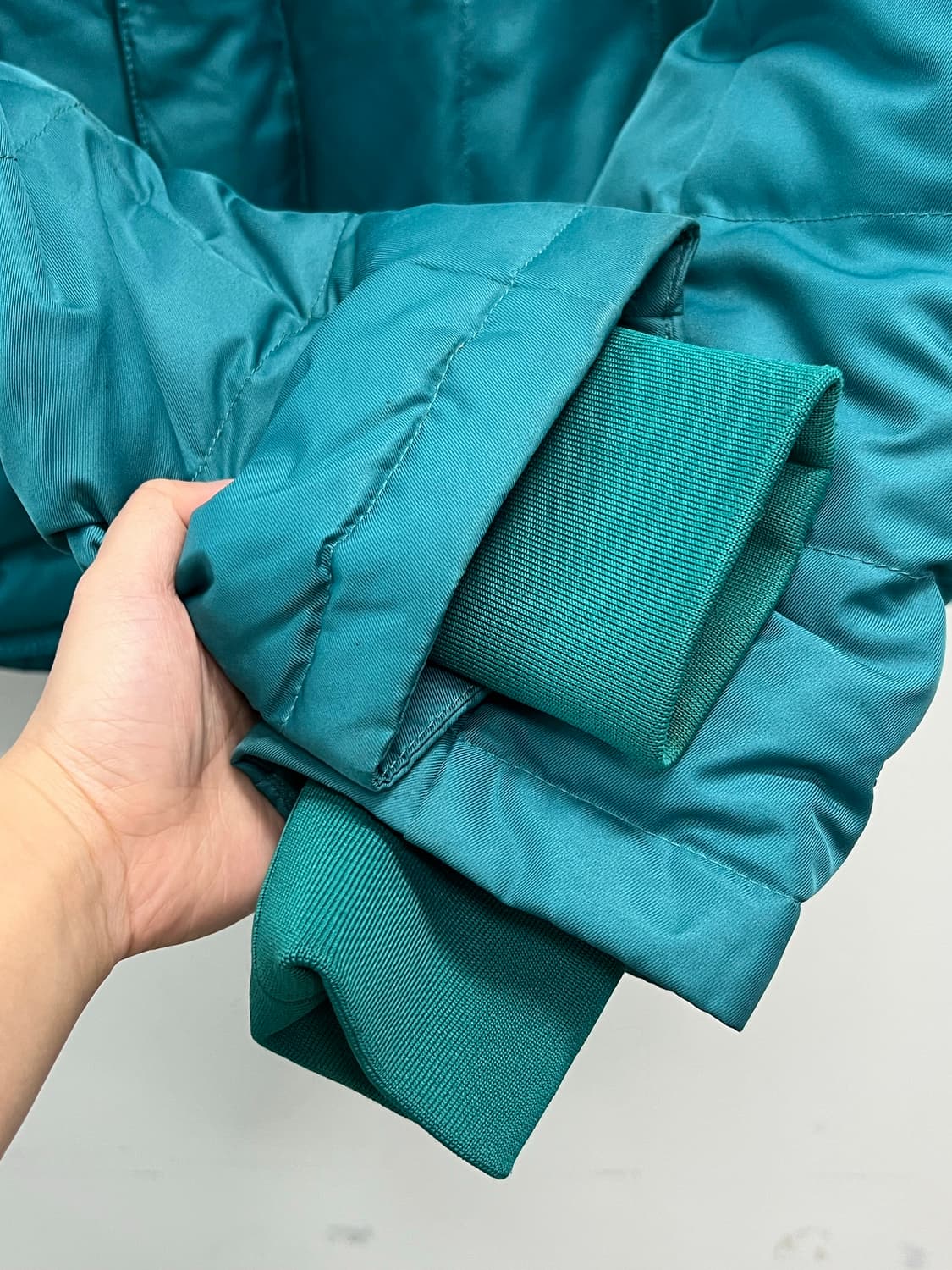 노스페이스 우먼스 550필 구스다운 패딩 자켓 청록 상품이미지4