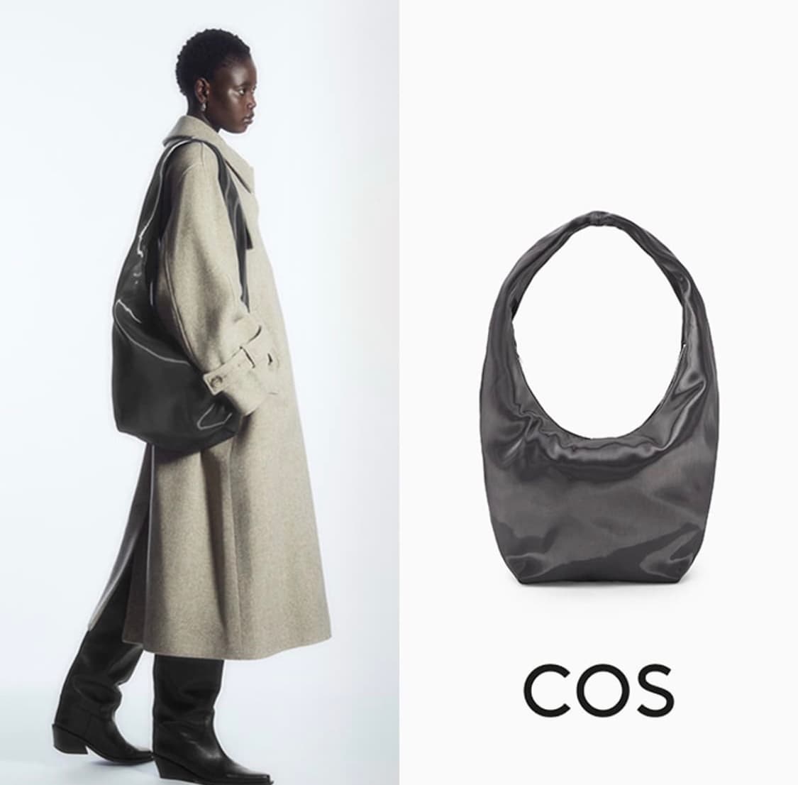 👜 COS 하이 샤인 크로스바디 백 – 네이비 상품이미지1