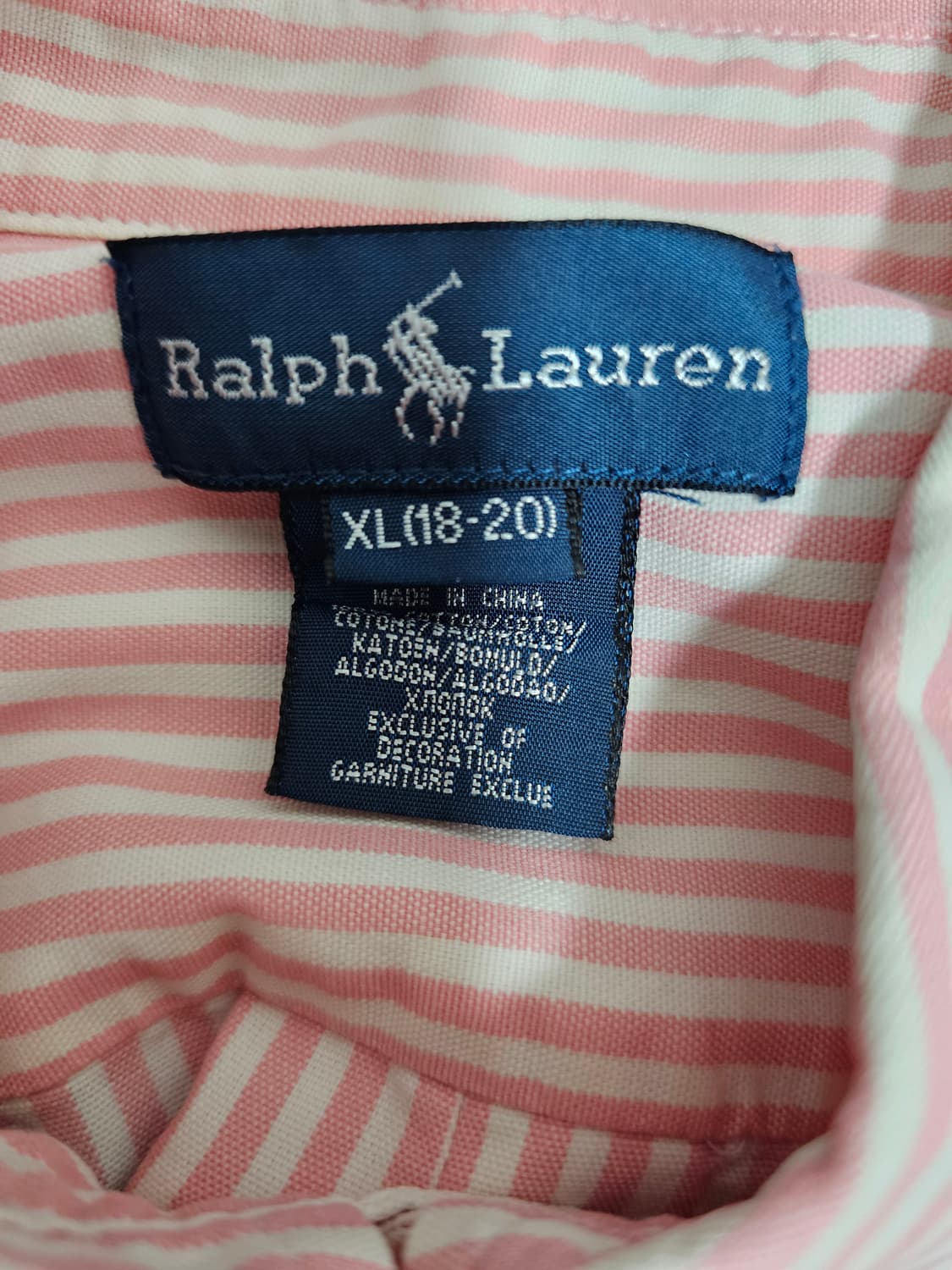 폴로 랄프로렌 스트라이프 셔츠 보이즈XL 성인M 상품이미지3