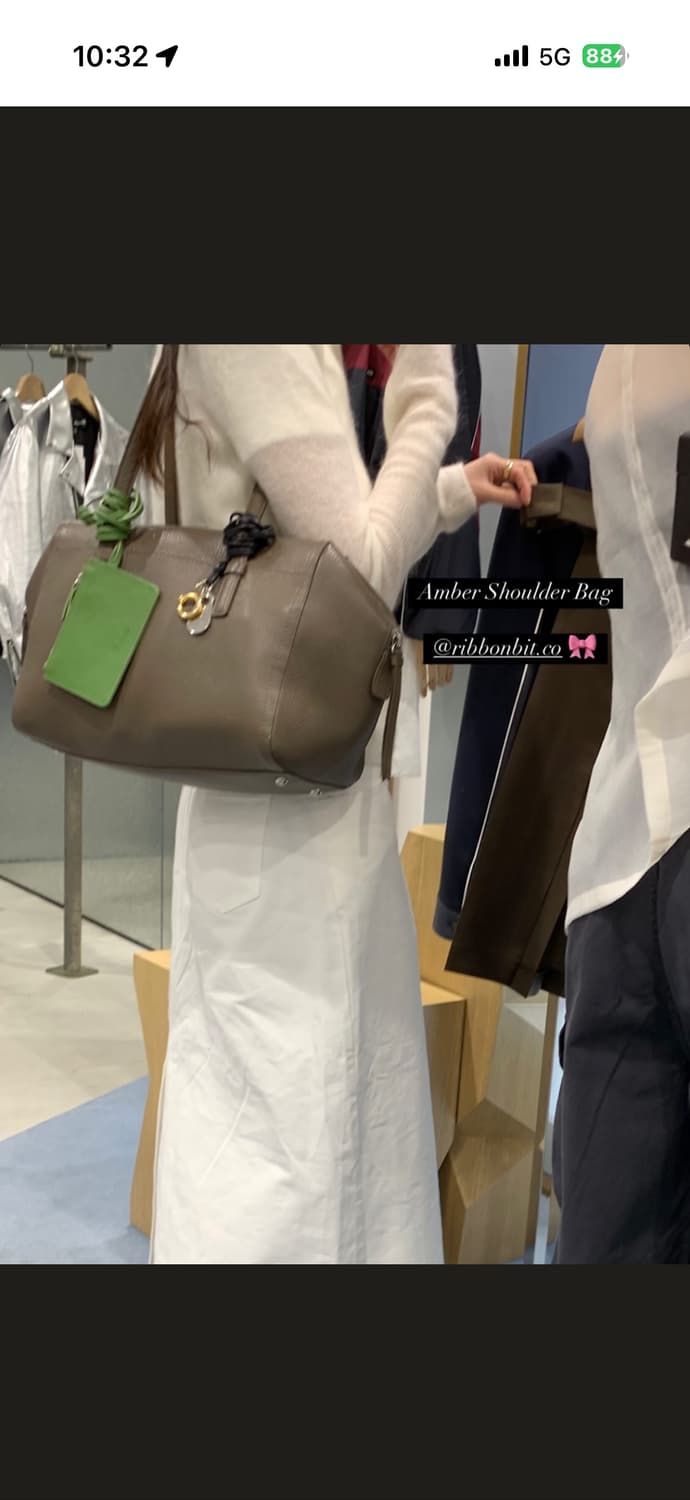 리본빛 엠버 토프 그레이 백 상품이미지5