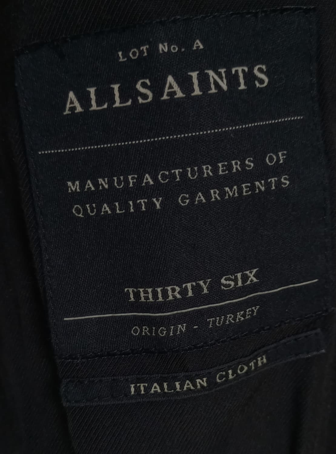 ALLSAINTS 울 코트 블랙 사선 지퍼 상품이미지8
