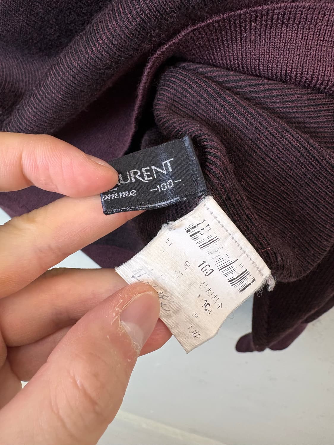 ysl 입생로랑 90s 빈티지 반폴라 울 니트 상품이미지5