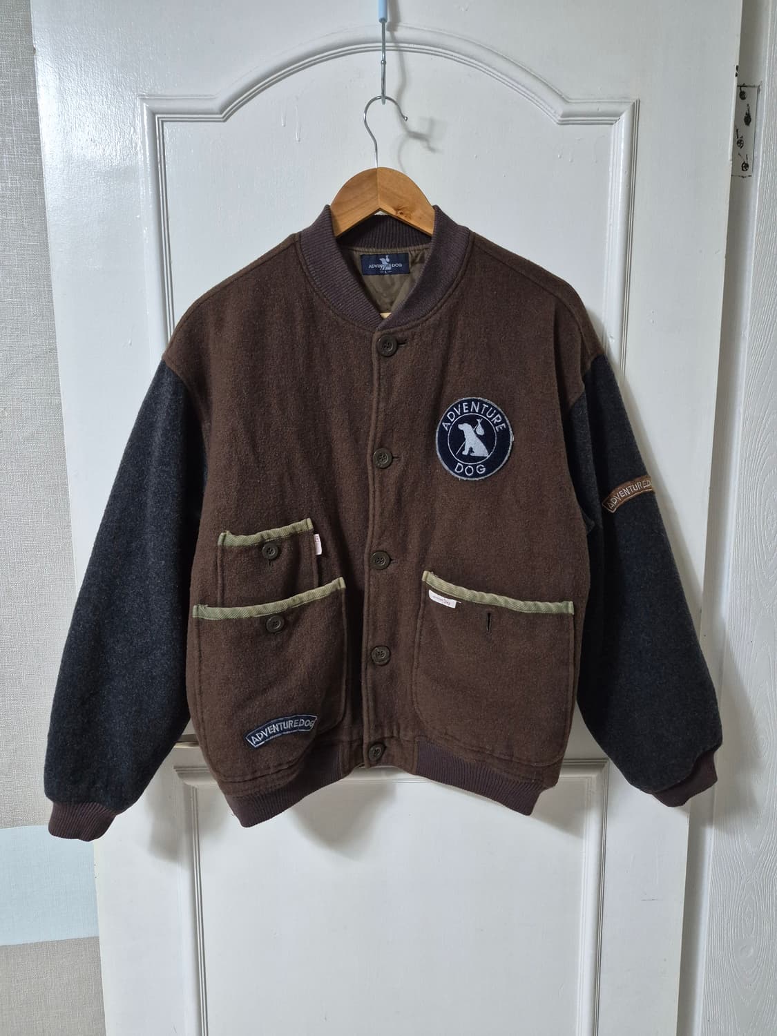 (L)'ADVENTURE DOG' 재팬 빈티지 바시티 자켓 상품이미지1