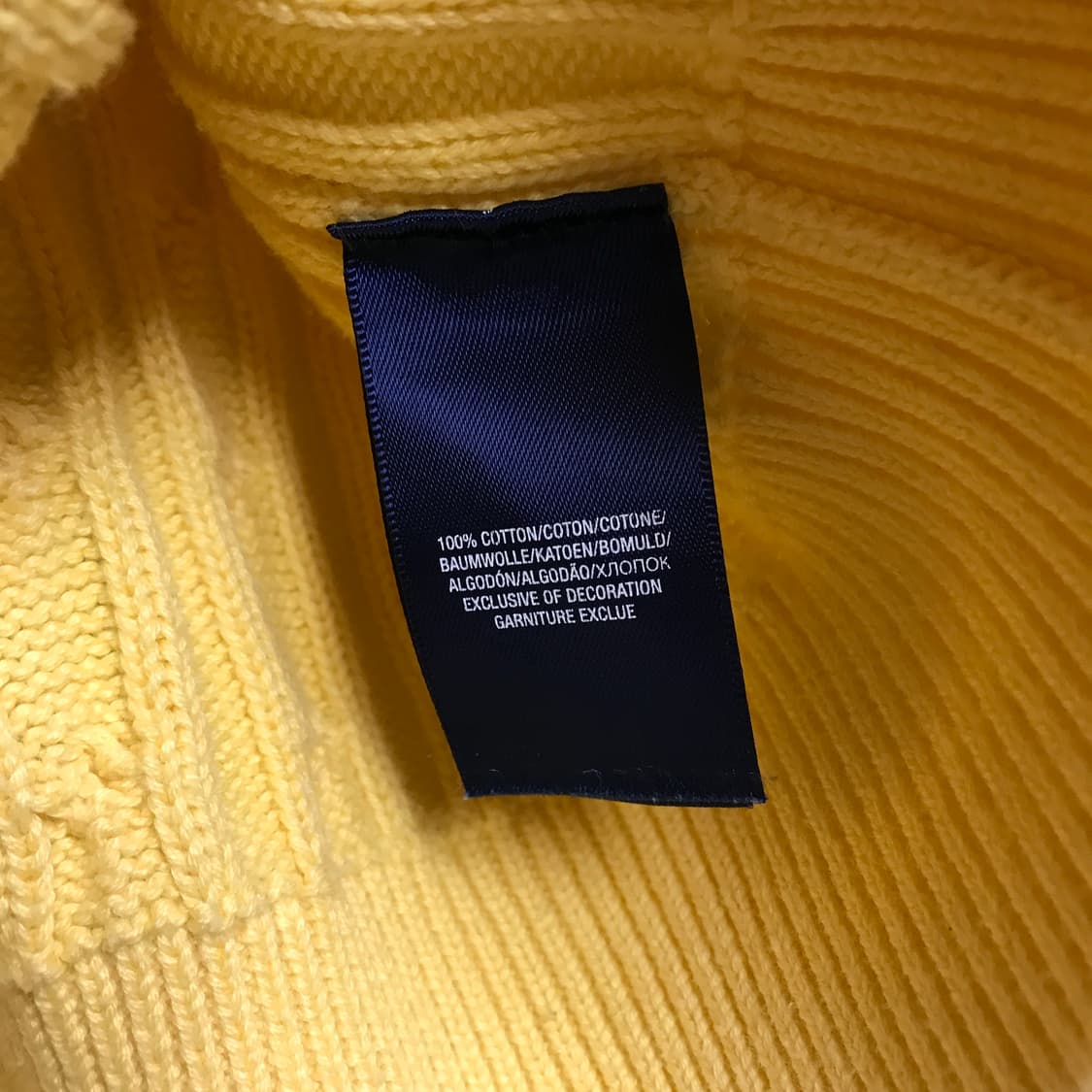 폴로 랄프로렌 케이블 니트 옐로 M8-10(W) 상품이미지6