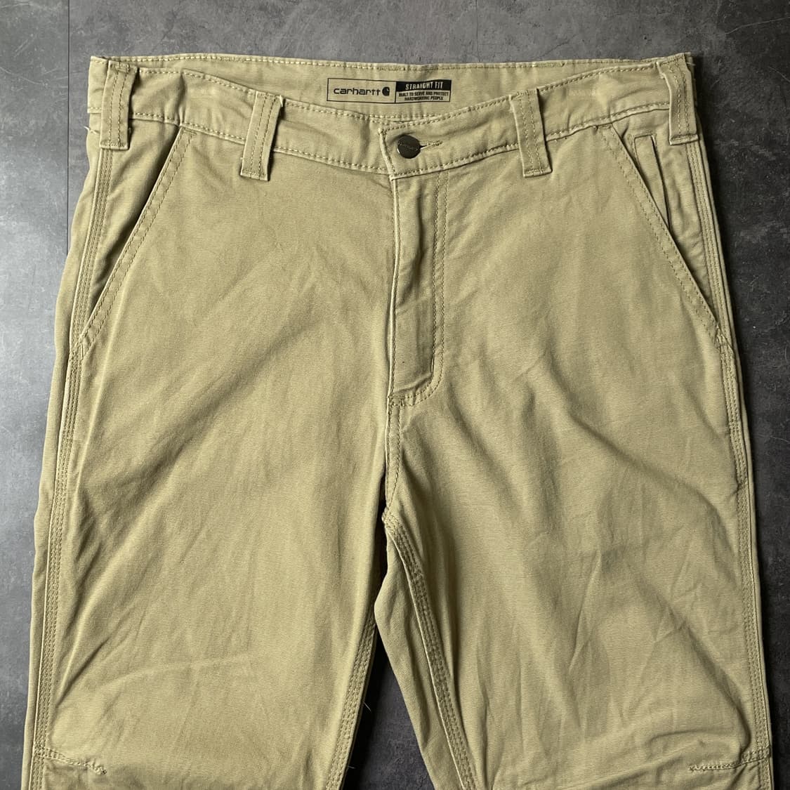 CARHARTT 칼하트 빈티지 베이지 스트레이트핏 워크팬츠 상품이미지2