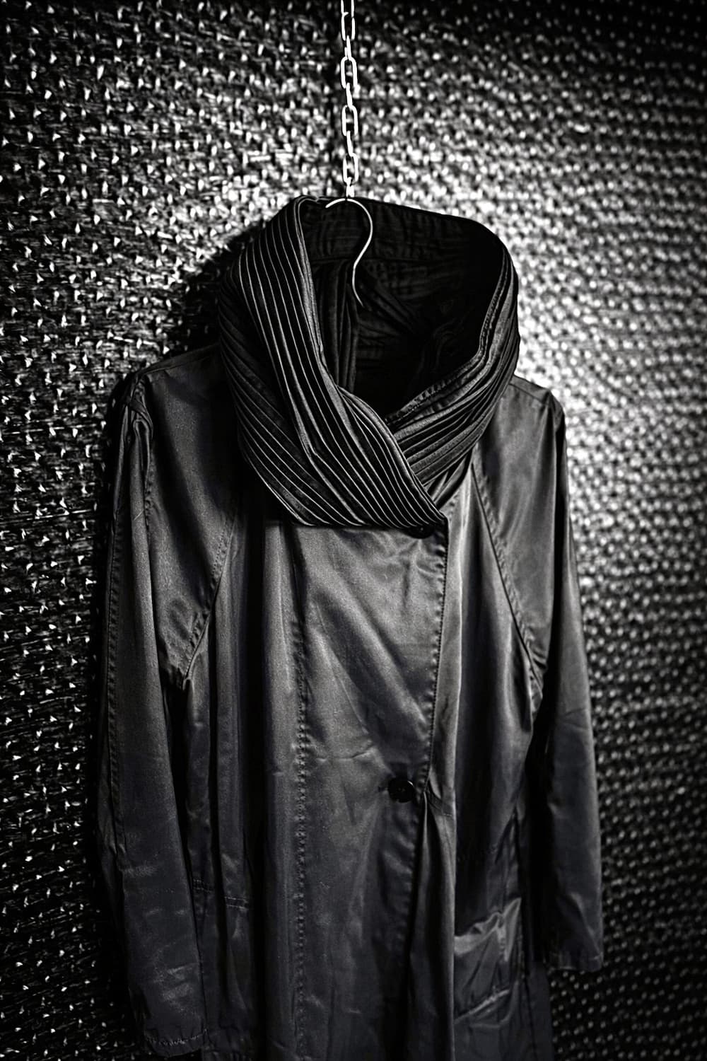 플리츠 후드 나일론 코트 상품이미지2