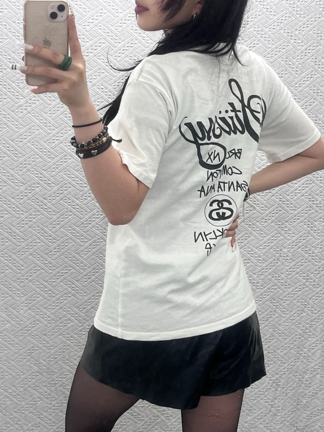 스투시 빈티지 스트릿 펑크 월드투어 프린팅 반팔티 S C10772 상품이미지2