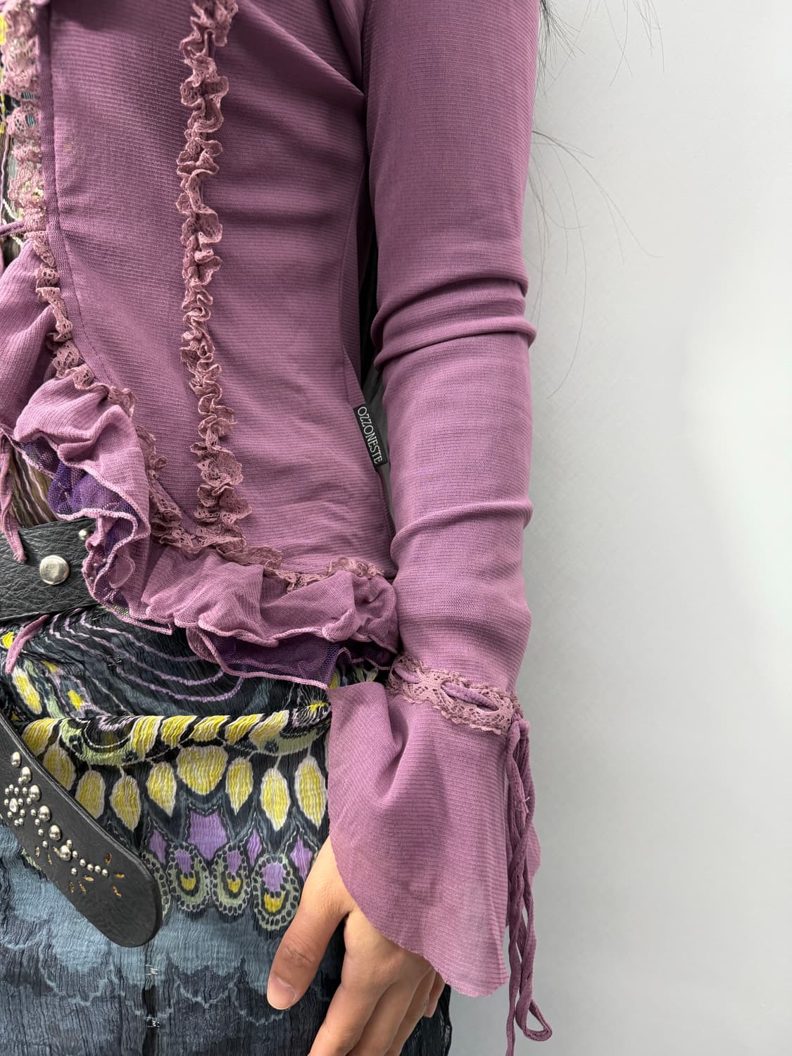 Ozz Oneste shirring cardigan 상품이미지3