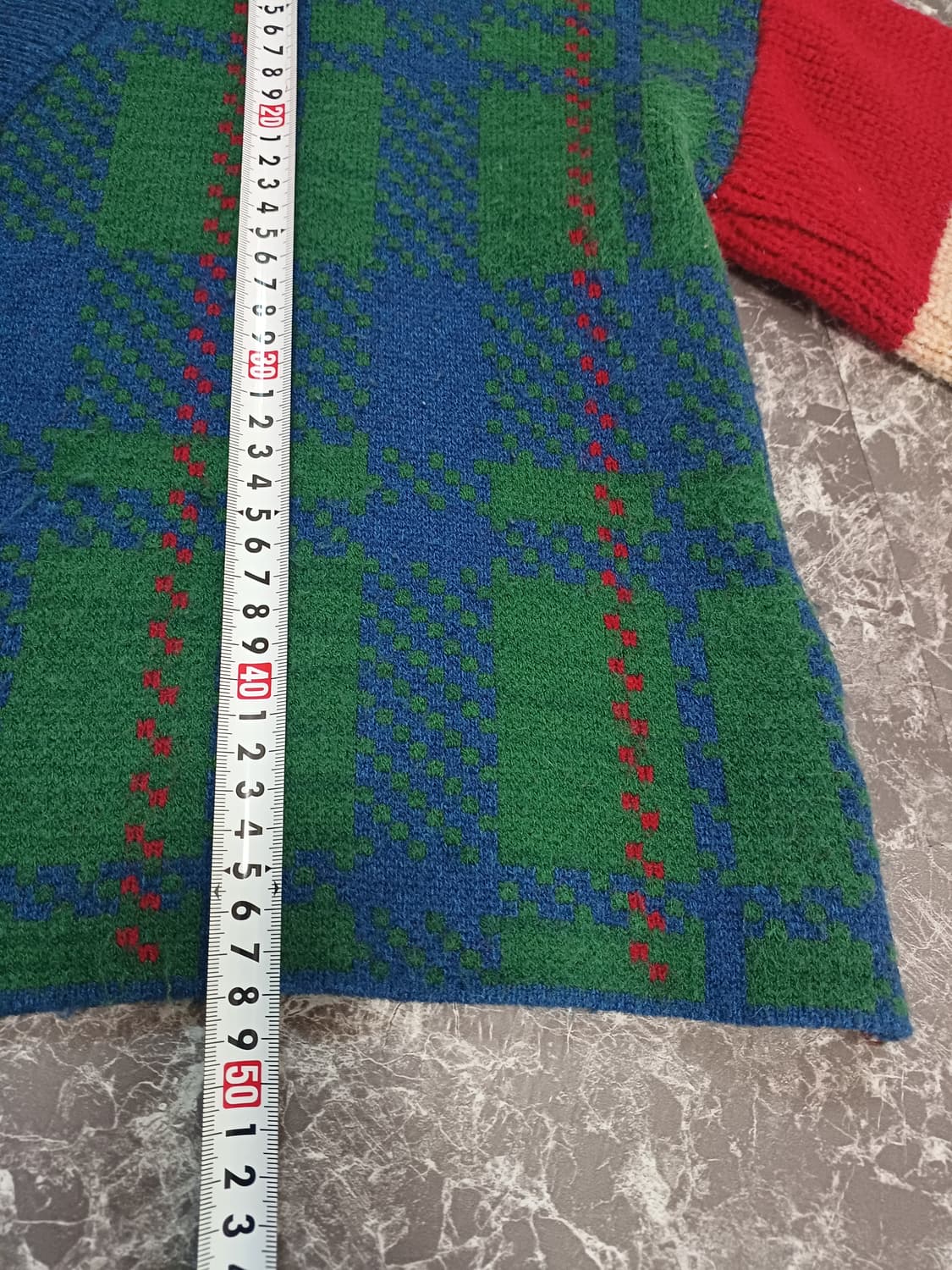 TWEE 멀티컬러 아가일 크롭 가디건 상품이미지8