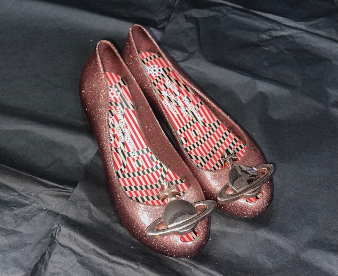 비비안웨스트우드 베이지 로즈골드 젤리슈즈 235 상품이미지1