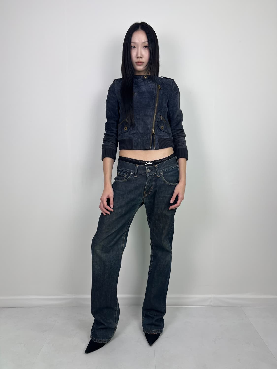 BLUE SUEDE CROP JACKET 상품이미지2