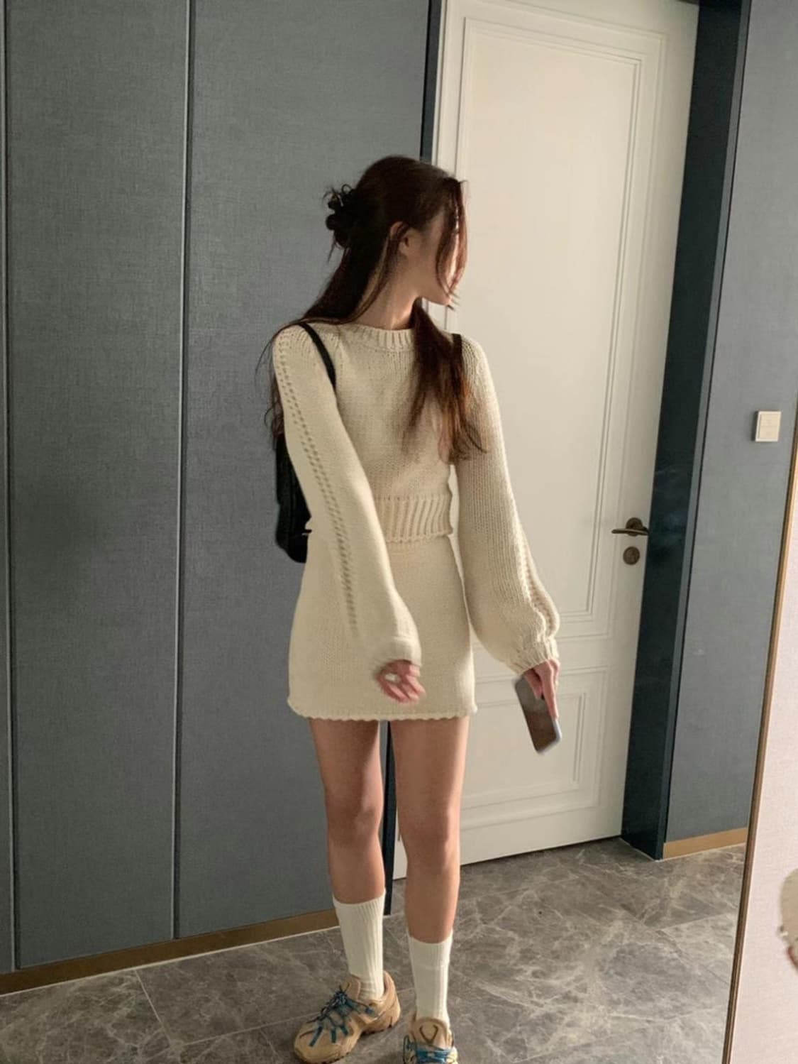 포스터 poster 플라보 니트 아이보리 상품이미지5