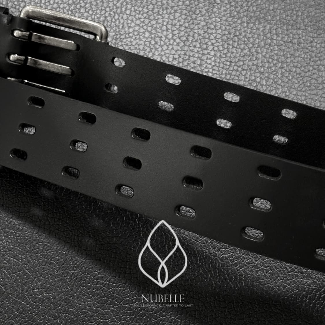 🌗 Biker punched belt / 바이커 펀칭 볼드 벨트 상품이미지8
