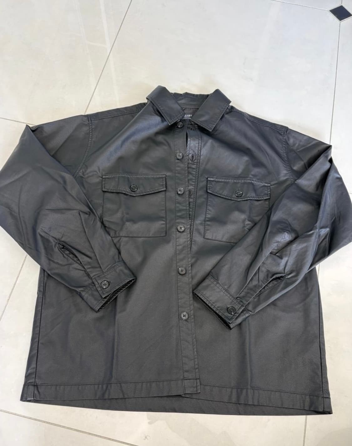 빔즈 Fake leather cpo shirt M 상품이미지1