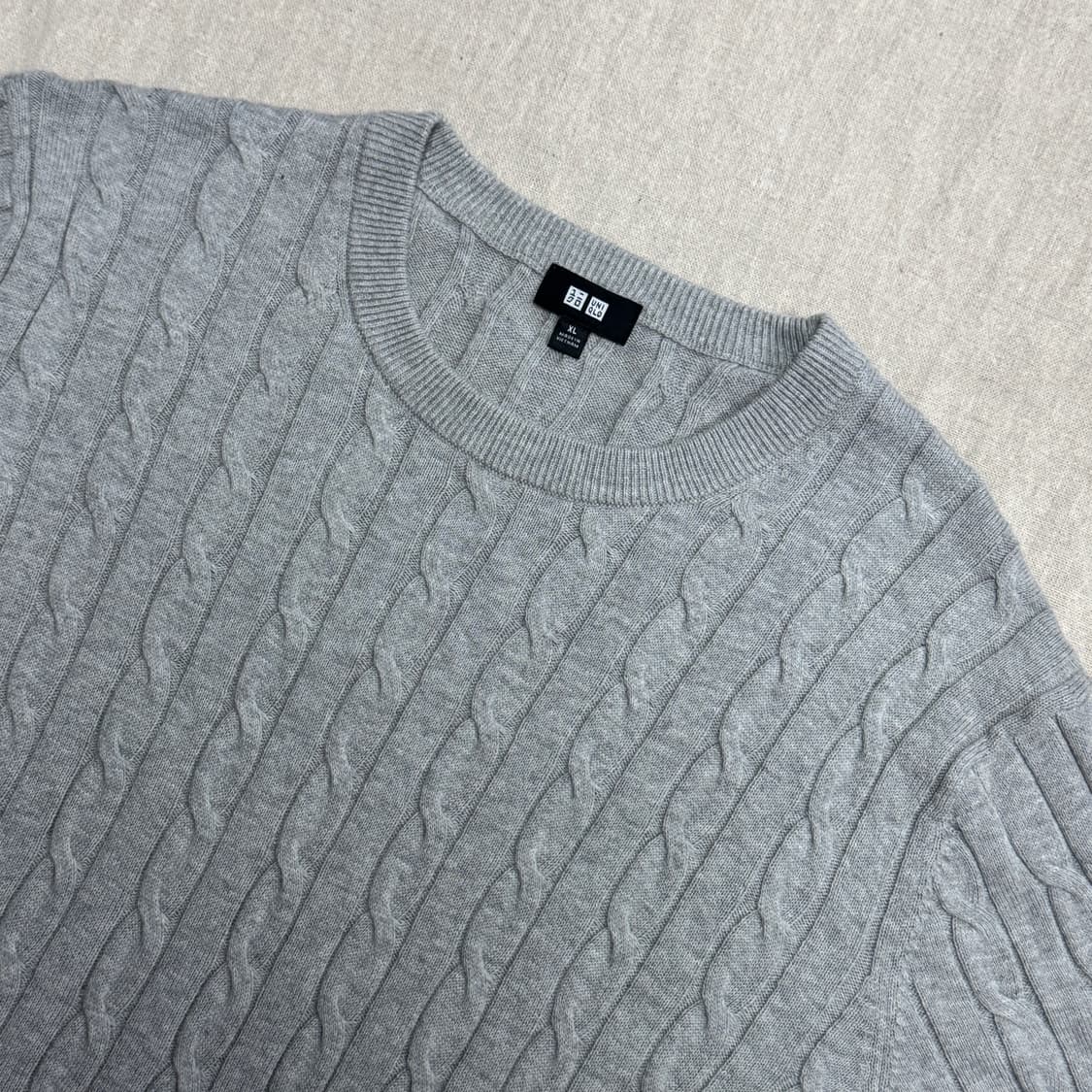 유니클로 캐시미어 케이블니트 XL 상품이미지3
