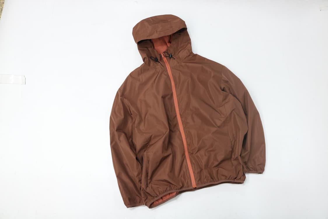 Aller Bien 스포츠 빈티지 브라운 기모 안감 후드 윈드브레이커 상품이미지4