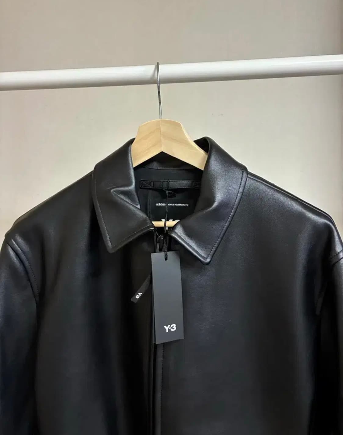 [M]Y-3 싱글 레더자켓 블랙 상품이미지1