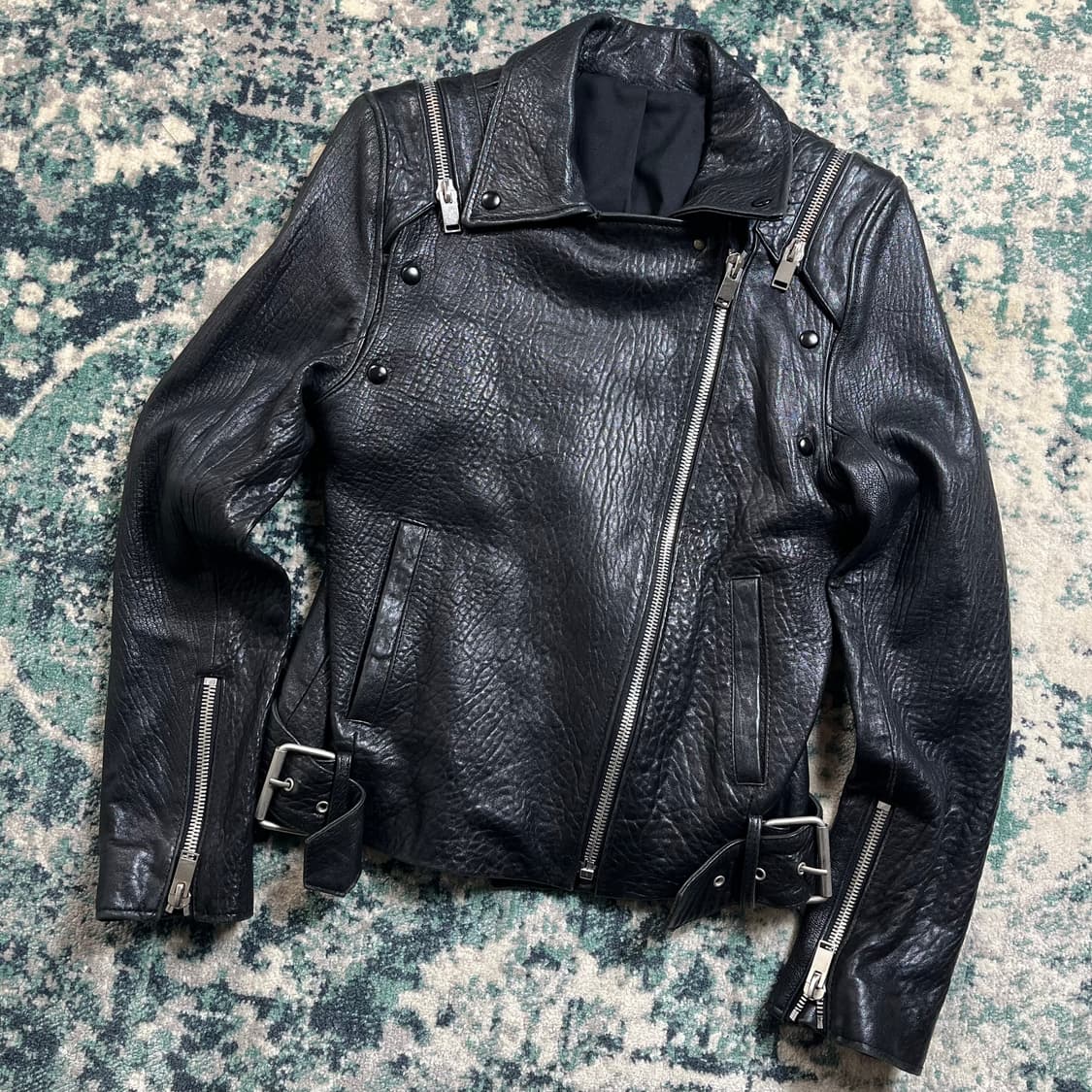 ITALY by Fabric 라이더 양 가죽 자켓 (M) 상품이미지1