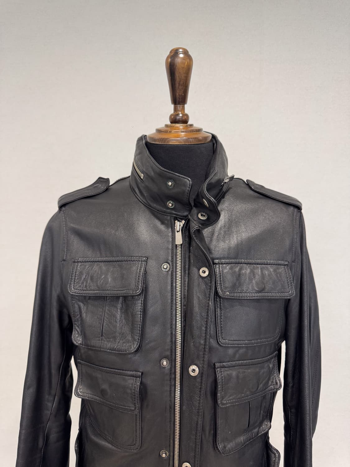 ALL0POP 양가죽 M-65 타입 레더 자켓 상품이미지6