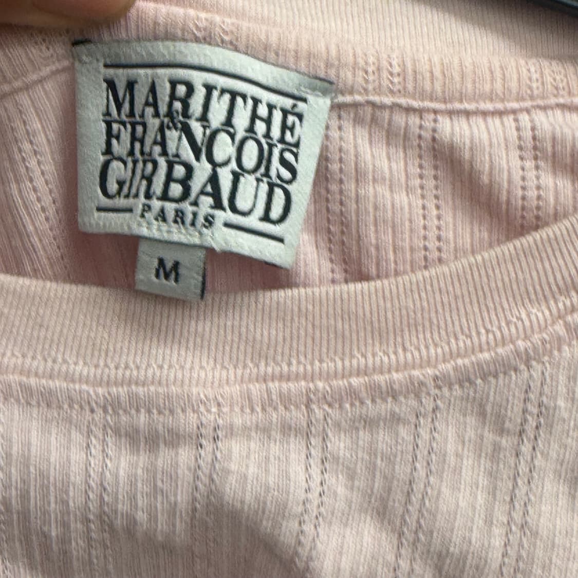 마리떼 프랑소와 저버 크롭 핑크 반팔 티셔츠 (M) 상품이미지2