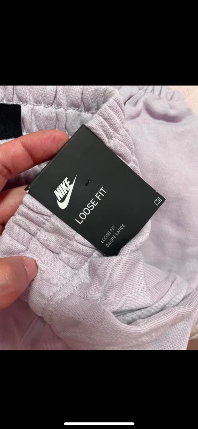 나이키 정품 새상품 새택 면 츄리닝바지 조거팬츠 라벤더 상품이미지3
