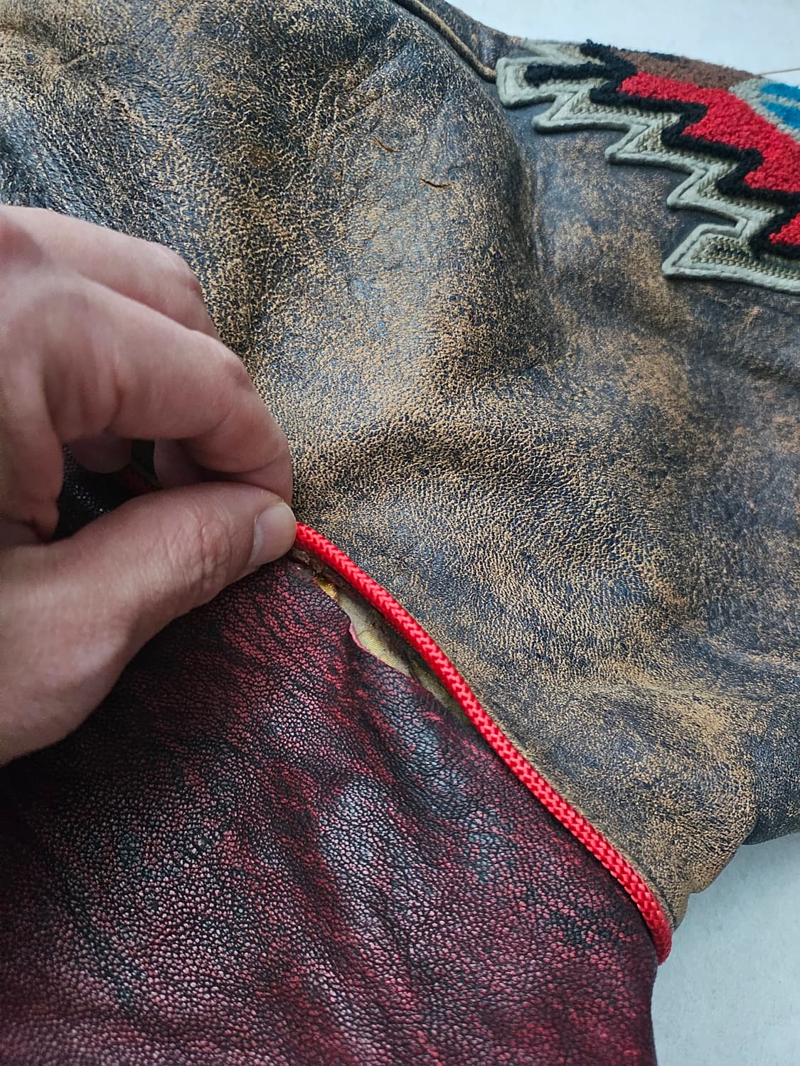 올드 아비렉스 Avirex 홀 레더 바시티
 상품이미지10