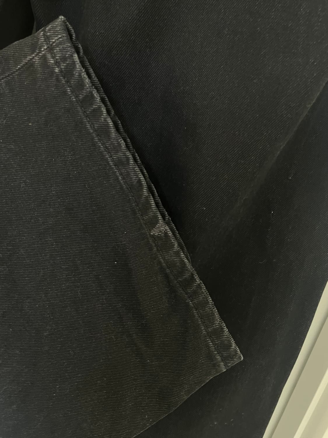 032c /30 /뉴 클래식 와이드 레그 진 워시드 블랙 상품이미지6