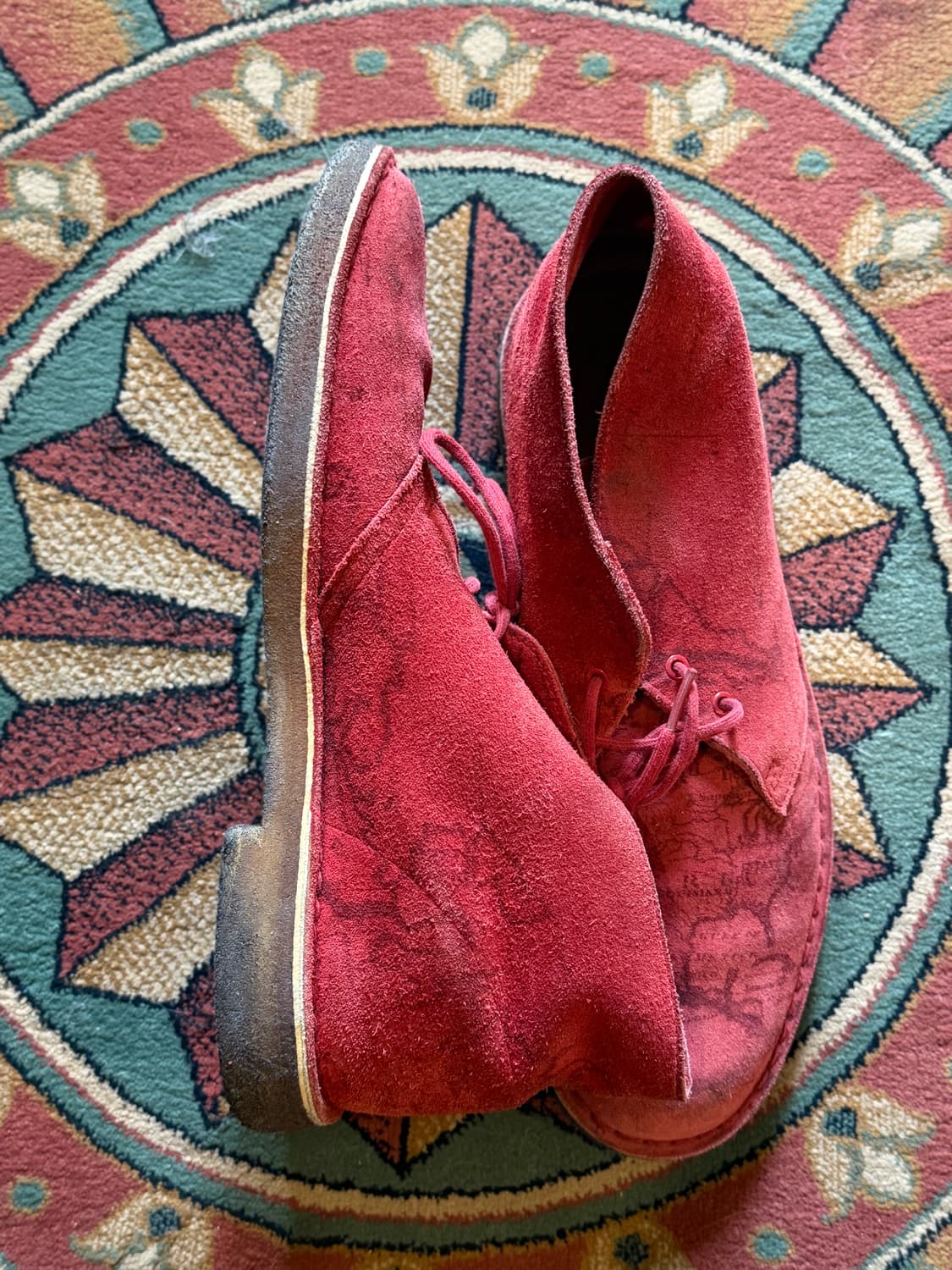 Clarks Originals x Supreme 데저트 맵 부츠 레드 스 상품이미지5