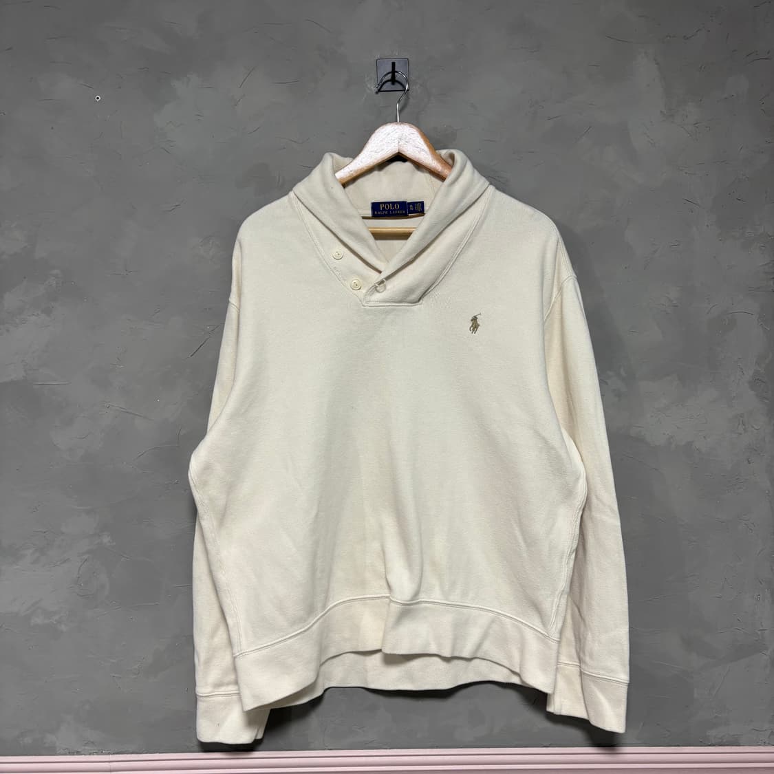 폴로 랄프로렌 신형 숄카라 니트 아이보리 상품이미지1