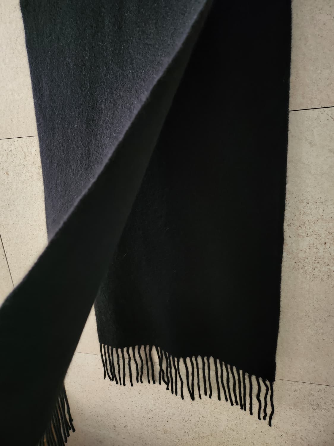 드라이완료 캐시미어 100% 블랙 머플러 상품이미지3