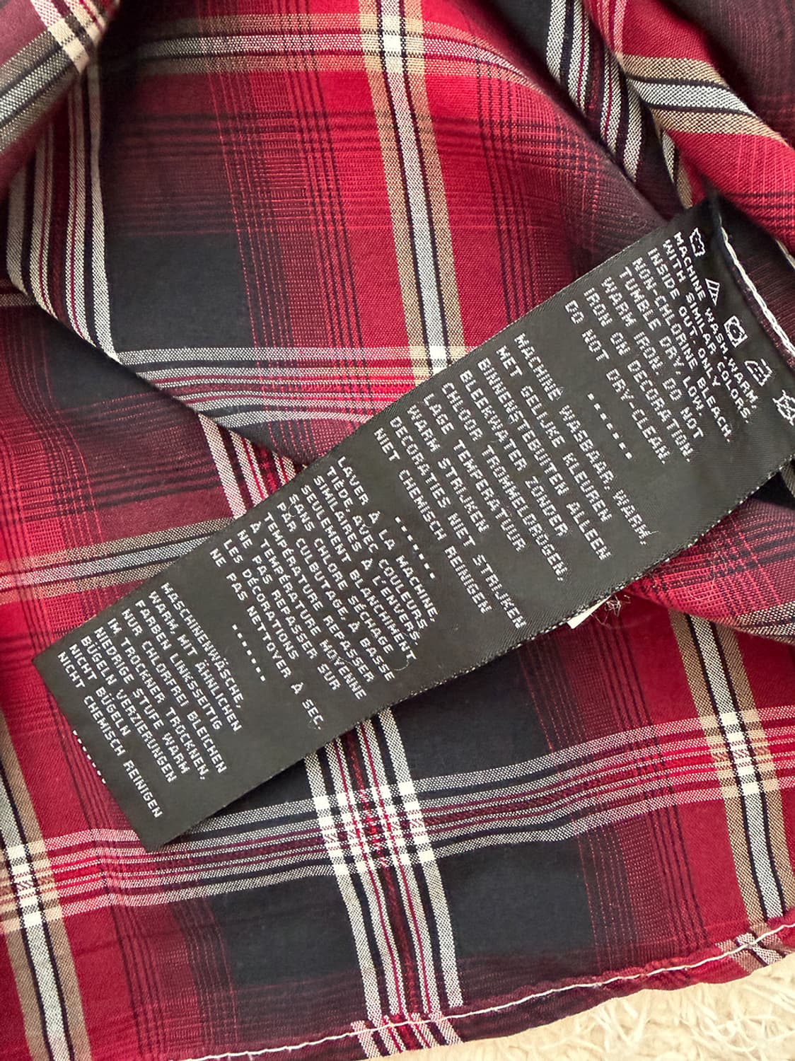 할리데이비슨 레드 투포켓 체크 반팔 셔츠 상품이미지8