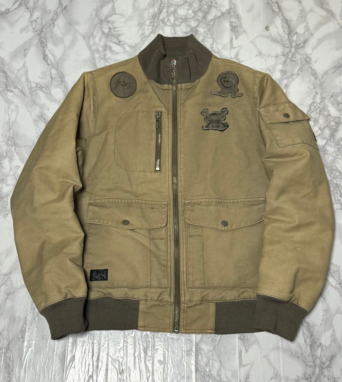 스투시 90s 가죽 패치 아카이브 봄버 자켓 상품이미지1