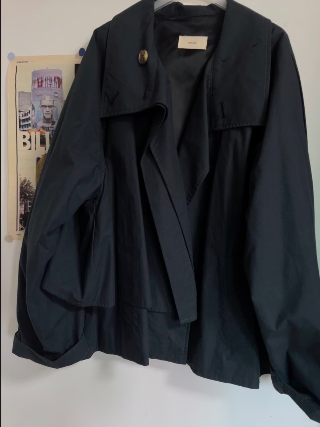 Vintage Short Trench Coat Navy 숏 트렌치 상품이미지2
